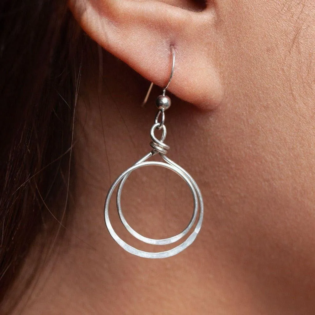 Zomi Circles of Unity Earrings in Silver